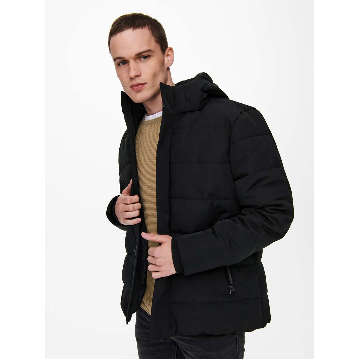 ONLY & SONS MEN΄S REGULAR FIT POLYESTER PUFFER JACKET 22019598 BLACK